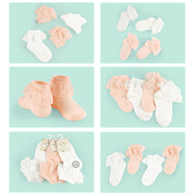 Load image into Gallery viewer, Children's Dance Lace Lace Socks Sweat-Absorbing Breathable Anti-Odor Cotton Socks Girls Ballet Latin Dance Socks
