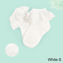 Load image into Gallery viewer, Children's Dance Lace Lace Socks Sweat-Absorbing Breathable Anti-Odor Cotton Socks Girls Ballet Latin Dance Socks
