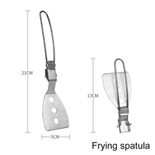 Load image into Gallery viewer, Outdoor Folding Frying Shovel Camping Gear Portable 304 Stainless Steel Spatula Picnic BBQ Mini Mountaineering Travel Dinnerware

