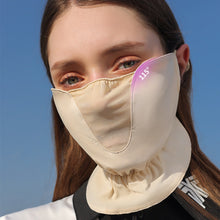 Load image into Gallery viewer, Summer UPF50+ Breathable Thin Chiffon Facial Throat Sunscreen Mask Outdoor Sports Cycling Driving UV Protection Ice Silk Mouth And Nose Mesh Face Mask With Adjustable Buckle
