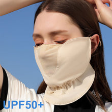Load image into Gallery viewer, Summer UPF50+ Breathable Thin Chiffon Facial Throat Sunscreen Mask Outdoor Sports Cycling Driving UV Protection Ice Silk Mouth And Nose Mesh Face Mask With Adjustable Buckle
