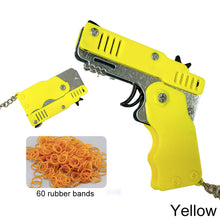 Load image into Gallery viewer, 1Piece M1 Rubber Band Gun Alloy Toy Children's Mini Foldable Toy Shooting Pistol With Keychain Outdoor Party Soft Bullet Gun
