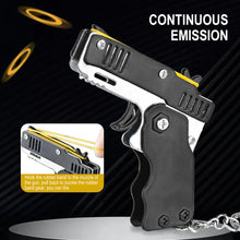 Load image into Gallery viewer, 1Piece M1 Rubber Band Gun Alloy Toy Children's Mini Foldable Toy Shooting Pistol With Keychain Outdoor Party Soft Bullet Gun
