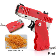 Load image into Gallery viewer, 1Piece M1 Rubber Band Gun Alloy Toy Children's Mini Foldable Toy Shooting Pistol With Keychain Outdoor Party Soft Bullet Gun
