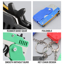 Load image into Gallery viewer, 1Piece M1 Rubber Band Gun Alloy Toy Children's Mini Foldable Toy Shooting Pistol With Keychain Outdoor Party Soft Bullet Gun
