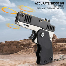Load image into Gallery viewer, 1Piece M1 Rubber Band Gun Alloy Toy Children's Mini Foldable Toy Shooting Pistol With Keychain Outdoor Party Soft Bullet Gun
