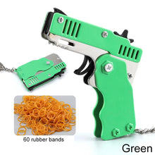 Load image into Gallery viewer, 1Piece M1 Rubber Band Gun Alloy Toy Children's Mini Foldable Toy Shooting Pistol With Keychain Outdoor Party Soft Bullet Gun
