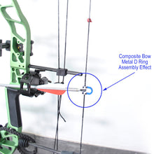 Load image into Gallery viewer, Composite Bow Metal D Ring Bow Composite Special Bow Accessories U-Ring Fixed Bow String Aluminum Alloy Shooting Supplies Archery Equipment
