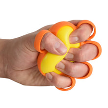 Load image into Gallery viewer, Elliptical Finger Grip Strength Ball With Finger Cover Hand Rehabilitation Training Treatment Therapy Instrument Finger Stretching Ball Arm Exercise Muscle Relaxation Fitness Equipment

