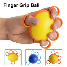 Load image into Gallery viewer, Elliptical Finger Grip Strength Ball With Finger Cover Hand Rehabilitation Training Treatment Therapy Instrument Finger Stretching Ball Arm Exercise Muscle Relaxation Fitness Equipment
