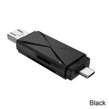Load image into Gallery viewer, Micro Usb Otg Mobile Phone Card Reader For Android Sd/tf Card Multi-function Three-in-one Card Reader Type-c
