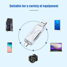 Load image into Gallery viewer, Micro Usb Otg Mobile Phone Card Reader For Android Sd/tf Card Multi-function Three-in-one Card Reader Type-c
