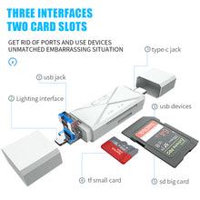 Load image into Gallery viewer, Mobile Phone Computer Card Reader Type-c Otg Multi-function Card Reader Compatible With Ios14 Suitable For Apple
