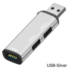 Load image into Gallery viewer, USB 3.0 Splitter 3-port Hub Notebook Computer Usb Extender Mini One Drag Three Ports
