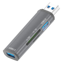 Load image into Gallery viewer, Usb3.0 Expander Sd/tf Memory Card Reader 2-port Usb Hub Five-in-one Converter
