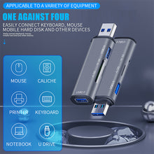 Load image into Gallery viewer, Usb3.0 Expander Sd/tf Memory Card Reader 2-port Usb Hub Five-in-one Converter
