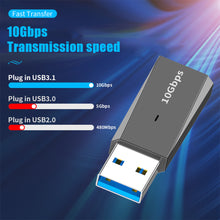 Load image into Gallery viewer, Usb To Type-c Female Adapter 10gbps High-speed Converter 3.1usb3.0 Revolution To C Female Zinc Alloy Otg
