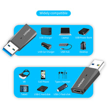 Load image into Gallery viewer, Usb To Type-c Female Adapter 10gbps High-speed Converter 3.1usb3.0 Revolution To C Female Zinc Alloy Otg

