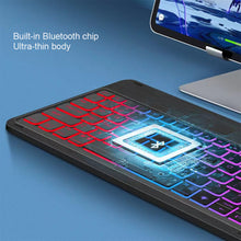Load image into Gallery viewer, RGB BT Keyboard Rechargeable Wireless Blue-tooth Keyboard Backlight Keyboard
