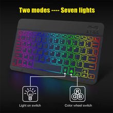Load image into Gallery viewer, RGB BT Keyboard Rechargeable Wireless Blue-tooth Keyboard Backlight Keyboard
