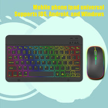 Load image into Gallery viewer, RGB BT Keyboard Rechargeable Wireless Blue-tooth Keyboard Backlight Keyboard
