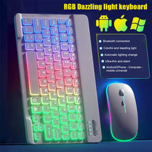 Load image into Gallery viewer, RGB BT Keyboard Rechargeable Wireless Blue-tooth Keyboard Backlight Keyboard
