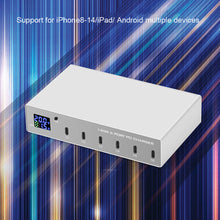 Load image into Gallery viewer, 140W LED Multi PD Charger 6 USB C Quick Charge 20W 30W TYPE-C Charging Station For iPhone 13 12 Samsung Xiaomi HUAWEI
