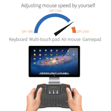 Load image into Gallery viewer, I8 Plus Mini 2.4G Wireless Keyboard Fly Air Mouse Touchpad for TV PS English Lithium Battery Version
