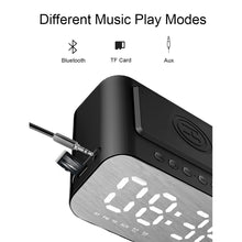 Load image into Gallery viewer, BT510 Wireless Bluetooth Speaker Charging 5W With LED Clock Alarm Function FM Radio Speaker
