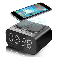 Load image into Gallery viewer, BT510 Wireless Bluetooth Speaker Charging 5W With LED Clock Alarm Function FM Radio Speaker

