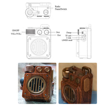 Load image into Gallery viewer, American Retro Wireless Bluetooth Speaker Portable Subwoofer Mini Fm Radio Outdoor Small
